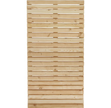 Holz Sichtschutzelement mit horizontalen Lamellen