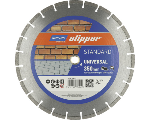 Disque diamanté Norton Clipper Standard Universal Ø350x25,4 mm mm