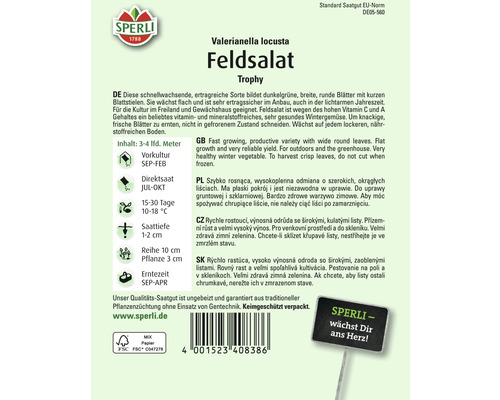 Samenpackung Feldsalat Trophy der Marke Sperli