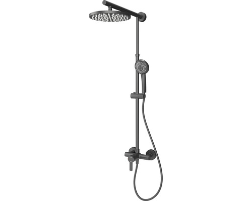 Duschsäule inkl. Einhebelmischer SCHULTE Classic ExpressPlus schwarz matt EP9620 68 Duschsystem mit Kopfbrause und Handbrause