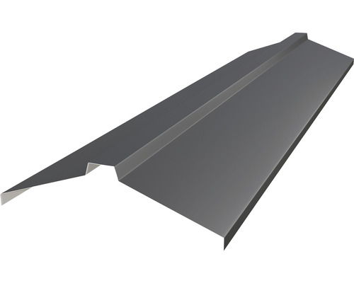 Faîtage droit PRECIT pour bandes à clipser trapèze gris anthracite RAL 7016 2000 x 260 x 80 mm
