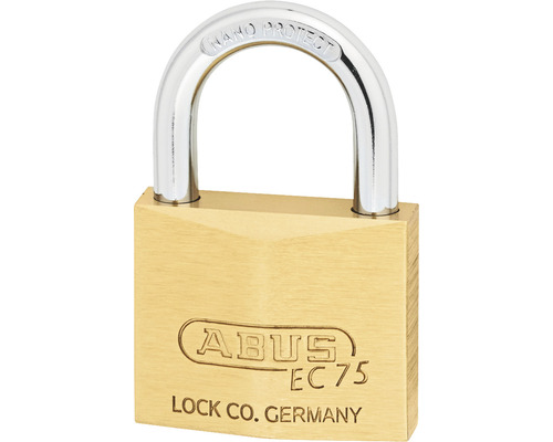 Vorhängeschloss aus Messing mit Stahlbügel und ABUS Logo