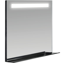 LED-Badspiegel Carol 80 x 80 cm schwarz-thumb-3