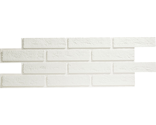Pierre de parement en plastique Rebel of Styles UltraFlex P&S Brick Sheet blanc autoadhésif 66,5 x 25 cm