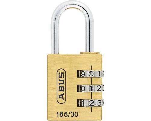 Vorhängeschloss Abus 165/30 Messing Lock-Tag 30 mm ABUS Zahlenschloss 165/30