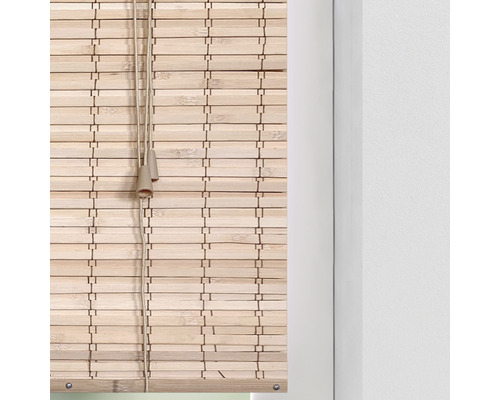 Store en bambou avec cordon de tirage et ferrures