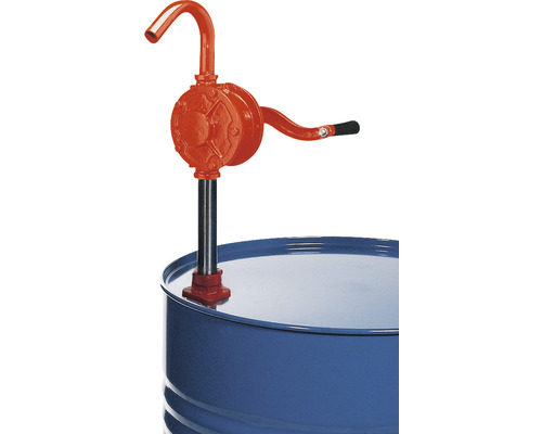 Pompe rotative à manivelle en fonte grise avec tube plongeur en acier Pompe manuelle sur un fût pour l''extraction de liquide
