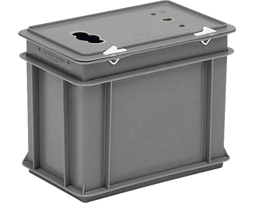 Collecteur de batteries usagées plastique 400x300x235 mm 20 l gris-0