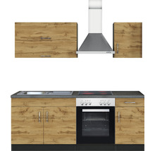 Cuisine complète avec appareils Held Möbel Sorrento 210 cm chêne mat démontée variante réversible 1001.6282
