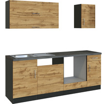 Cuisine complète sans appareils Held Möbel Sorrento 210 cm chêne mat démontée variante réversible 1002.6282