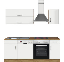 Cuisine complète avec appareils Held Möbel Sorrento 210 cm blanc mat démontée variante réversible 1003.6279