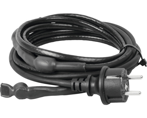 Schwarzes Heizkabel mit Eurostecker