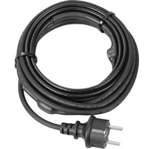 Schwarzes Verlängerungskabel mit Schutzkontaktstecker