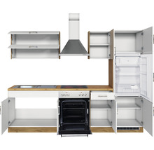 Cuisine complète avec appareils Held Möbel Sorrento 270 cm blanc mat démontée variante réversible 1005.6279
