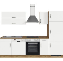 Cuisine complète avec appareils Held Möbel Sorrento 270 cm blanc mat démontée variante réversible 1007.6279