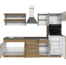 Cuisine complète avec appareils Held Möbel Sorrento 270 cm chêne mat démontée variante réversible 1009.6281