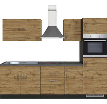 Cuisine complète avec appareils Held Möbel Sorrento 270 cm chêne mat démontée variante réversible 1009.6282