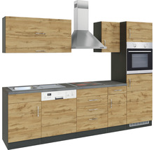 Cuisine complète avec appareils Held Möbel Sorrento 270 cm chêne mat démontée variante réversible 1011.6282
