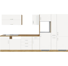 Cuisine complète sans appareils Held Möbel Sorrento 360 cm blanc mat démontée variante réversible 1012.6279