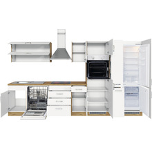 Cuisine complète avec appareils Held Möbel Sorrento 360 cm blanc mat démontée variante réversible 1013.6279