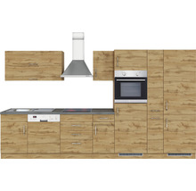 Cuisine complète avec appareils Held Möbel Sorrento 360 cm chêne mat démontée variante réversible 1013.6281