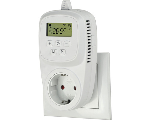 Thermostat à enficher E2 HT-04-WIFI-SCH Fixation à brancher blanc