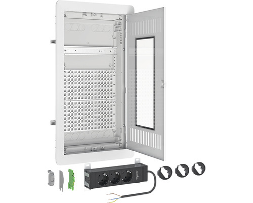 Petit boîtier de distribution ABN Amigo A36TML montage encastré 3 rangées 12 TE IP30 blanc avec porte lxHxp 350/310x624/570x10188 mm Montage encastré/HW