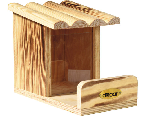 Mangeoire en bois avec le logo Dobar