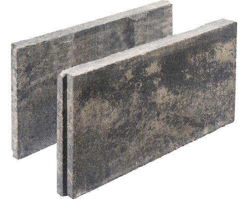 Bloc à bancher mélange gris anthracite 50 x 24 x 25 cm (palette = 45 briques pleines + 5 briques de finition)