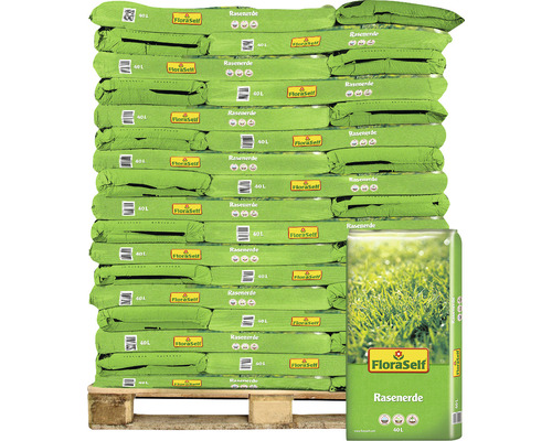 Rasenerde FloraSelf (51 Sack x 40 Liter = 2,04 m³) 1 Palette