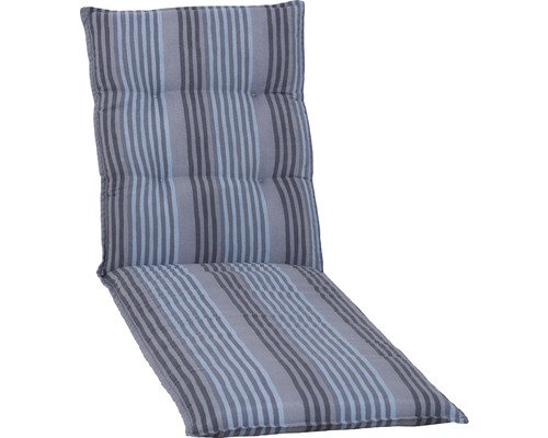 Galette d'assise pour chaise longue beo BE210 58 x 191 cm coton polyester marron Coussin rayé pour bain de soleil pour mobilier de jardin