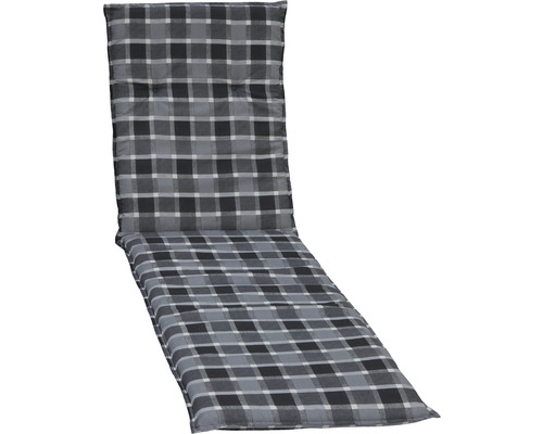 Galette d'assise pour chaise longue beo M650 60 x 193 cm coton polyester anthracite