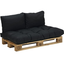 Coussin de palette avec deux coussins de dossier sur europalette
