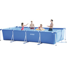 Rechteckiger Intex Frame Pool mit spielenden Personen im Wasser