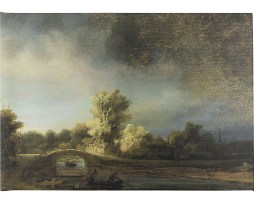 Tableau sur toile Rembrandt pont en pierre 70x100 cm