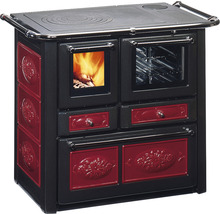 Cuisinière à bois avec plaque de cuisson et four