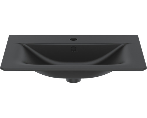 Lavabo en céramique avec trou de robinet et trop-plein