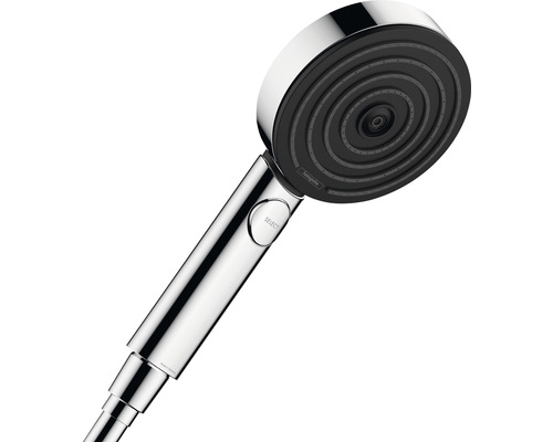 Handbrause hansgrohe Pulsify S 105 3jet Relaxation rund Ø 105 mm chrom 24110000 Handbrause mit Umschaltknopf für verschiedene Strahlarten