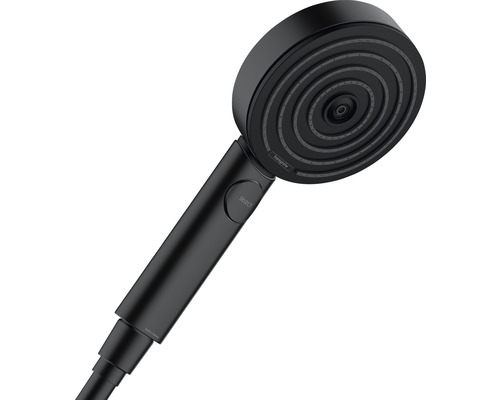 Handbrause hansgrohe Pulsify S 105 3jet Relaxation rund Ø 105 mm schwarz 24110670 Hansgrohe Duschkopf mit Select Taste