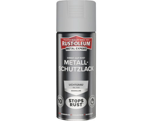 Peinture aérosol RUST-OLEUM METAL EXPERT laque de protection mat satiné RAL7035 gris clair 400 ml