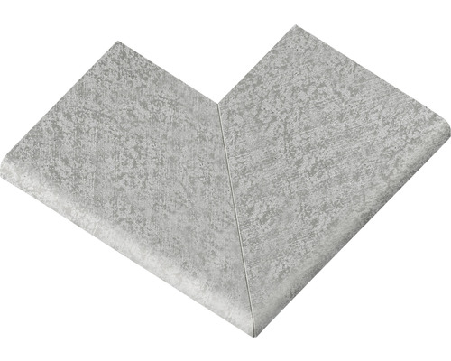 Bordure de piscine margelle Margo élément plat 90° angle extérieur gris perle moiré 49,5 x 31 x 3,2 cm