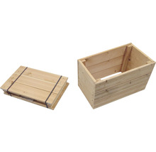 Jardinière en bois à l''état monté et plat