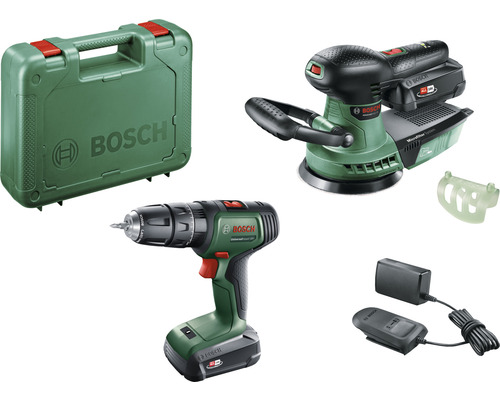 18V-DIY-Set Bosch UniversalImpact 18V + AdvancedOrbit 18V + AL18V-20 inkl. 2x Akku (2 Ah), Ladegerät AL18V-20 und Werkzeugtasche