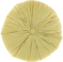 Coussin décoratif rond avec bouton au centre