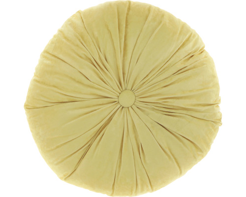 Coussin décoratif rond avec bouton au centre