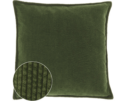 Coussin carré en velours côtelé