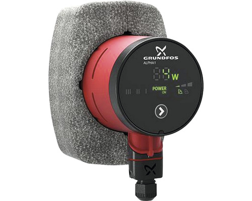 Pompe à rotor noyé à réglage électronique Grundfos ALPHA1 15-60 130 mm 1" 99160397 Circulateur Grundfos Alpha1 avec isolation thermique