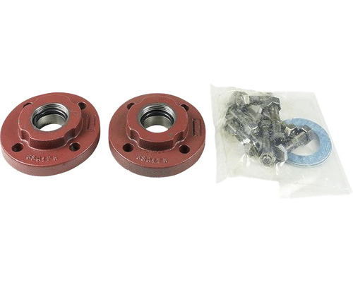 Adaptateur pièce de compensation Grundfos A17 1 1/2"xDN 40 PN 6 535056 2 pièces Deux brides en fonte et des vis dans un emballage plastique.