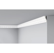 Dekorleiste mit Ornamenten an der Decke eines Raumes