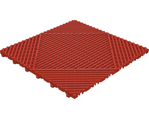 Échantillon de dalle à clipser en plastique florco classic 40 x 40 cm rouge